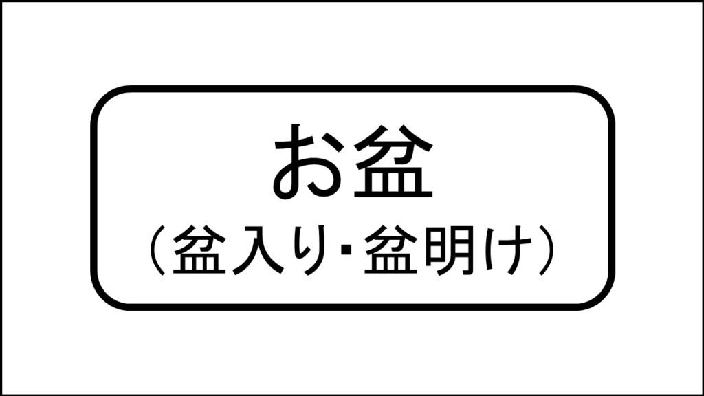 「お盆」お盆の時期、盆入り・盆明け おにまる調査隊